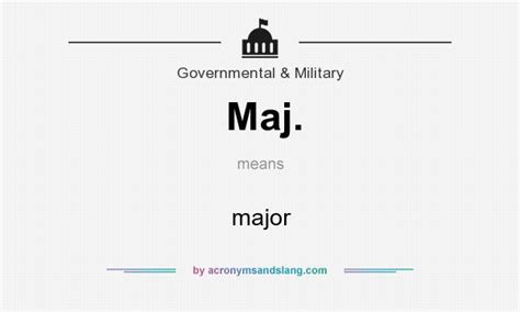 what does maj stand for.
